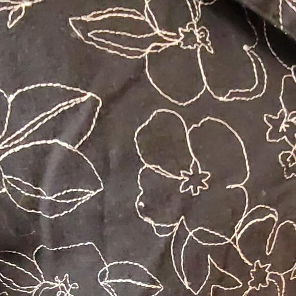 Vintage 90s Notations Floral Blouse | Large | Retro Short Sleeve Top - Picture 4 of 5